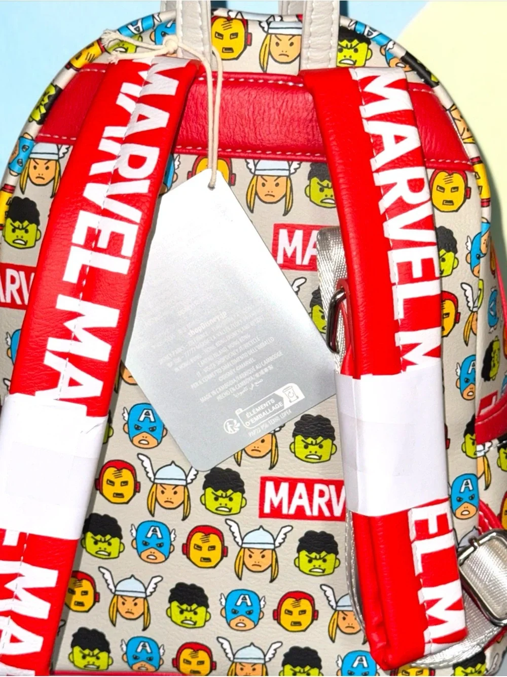 Loungefly Disney Parks Marvel Avengers Red and White Mini Backpack
